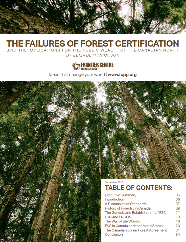 THE FAILURES OF FOREST CERTIFICATION AND THE IMPLICATIONS FOR THE PUBLIC WEALTH OF THE CANADIAN NORTH