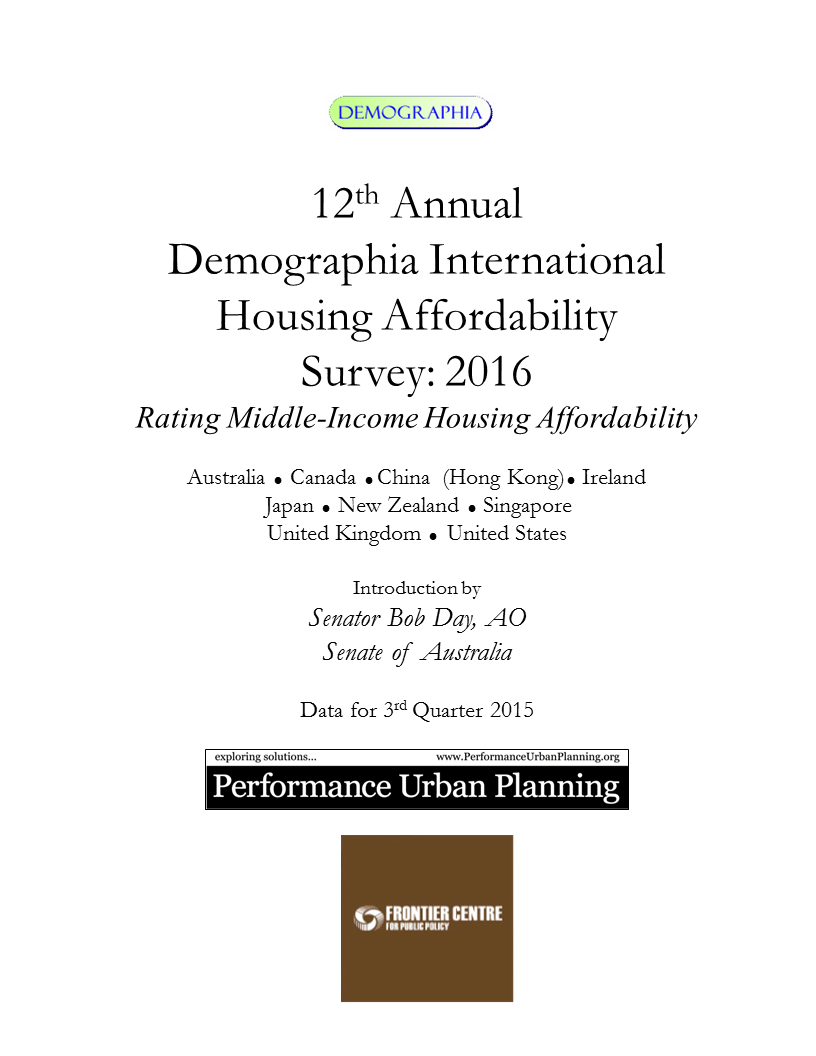The 12th Annual Demographia International Housing Affordability Survey